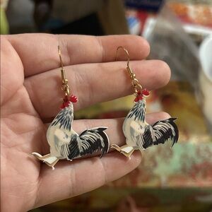 Rooster earrings